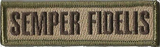 BuckUp Tactical Morale Patch Hook Semper Fidelis Morale Patches 3.75x1