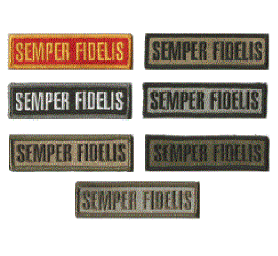 BuckUp Tactical Morale Patch Hook Semper Fidelis Morale Patches 3.75x1