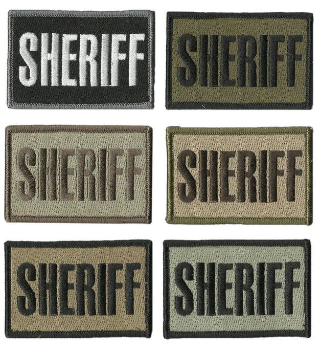 BuckUp Tactical Morale Patch Hook SHERIFF County PD Cop Patches 3x2