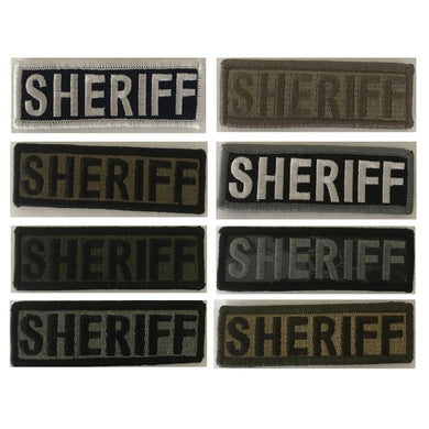 BuckUp Tactical Morale Patch Hook SHERIFF Morale County PD Cop Patches 3 3/4x1