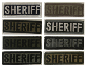 BuckUp Tactical Morale Patch Hook SHERIFF Morale County PD Cop Patches 3 3/4x1" - BuckUp Tactical