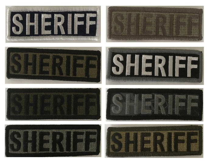 BuckUp Tactical Morale Patch Hook SHERIFF Morale County PD Cop Patches 3 3/4x1