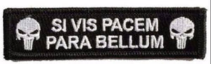 BuckUp Tactical Morale Patch Hook Si Vis Pacem Para Bellum Punisher 3.75x1" - BuckUp Tactical