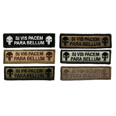 BuckUp Tactical Morale Patch Hook Si Vis Pacem Para Bellum Punisher 3.75x1