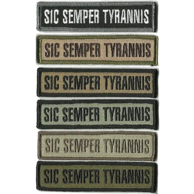BuckUp Tactical Morale Patch Hook Sic Semper Tyrannis Morale Patches 3.75x1