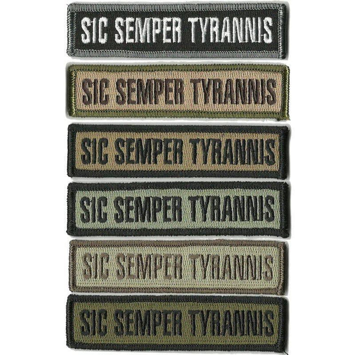 BuckUp Tactical Morale Patch Hook Sic Semper Tyrannis Morale Patches 3.75x1