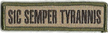 BuckUp Tactical Morale Patch Hook Sic Semper Tyrannis Morale Patches 3.75x1" - BuckUp Tactical