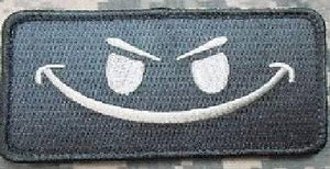 BuckUp Tactical Morale Patch Hook Smiley Face Patches 3.25x1.75" - BuckUp Tactical