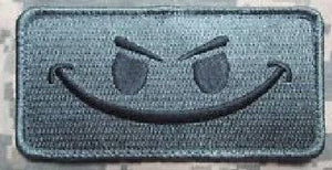 BuckUp Tactical Morale Patch Hook Smiley Face Patches 3.25x1.75" - BuckUp Tactical