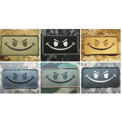 BuckUp Tactical Morale Patch Hook Smiley Face Patches 3.25x1.75