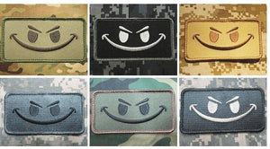 BuckUp Tactical Morale Patch Hook Smiley Face Patches 3.25x1.75" - BuckUp Tactical
