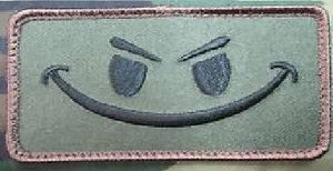 BuckUp Tactical Morale Patch Hook Smiley Face Patches 3.25x1.75" - BuckUp Tactical