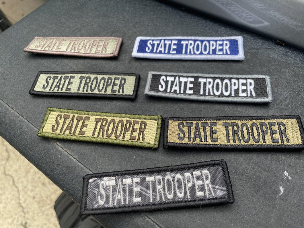 BuckUp Tactical Morale Patch Hook State Trooper Patches 3.75x1 - BuckUp Tactical