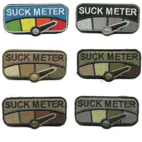 BuckUp Tactical Morale Patch Hook Suck Meter funny Patches 2x1