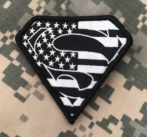 BuckUp Tactical Morale Patch Hook Superman USA Black Patches 2.75" - BuckUp Tactical