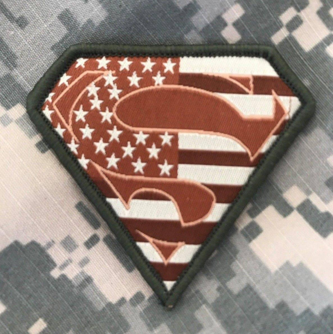 BuckUp Tactical Morale Patch Hook Superman USA Multitan Patches 2.75