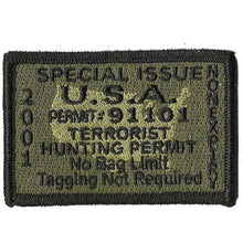 BuckUp Tactical Morale Patch Hook Terrorists Hunting Permit Patches 3x2" - BuckUp Tactical