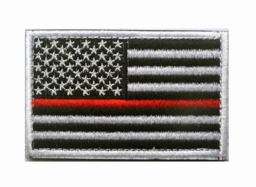 BuckUp Tactical Morale Patch Hook USA US Thin Red Line FD Patches 3x2