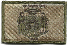 BuckUp Tactical Morale Patch Hook Wisconsin Madison State Patches 3x2".