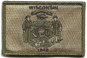 BuckUp Tactical Morale Patch Hook Wisconsin Madison State Patches 3x2".