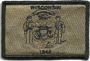 BuckUp Tactical Morale Patch Hook Wisconsin Madison State Patches 3x2".