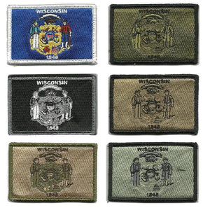 BuckUp Tactical Morale Patch Hook Wisconsin Madison State Patches 3x2".