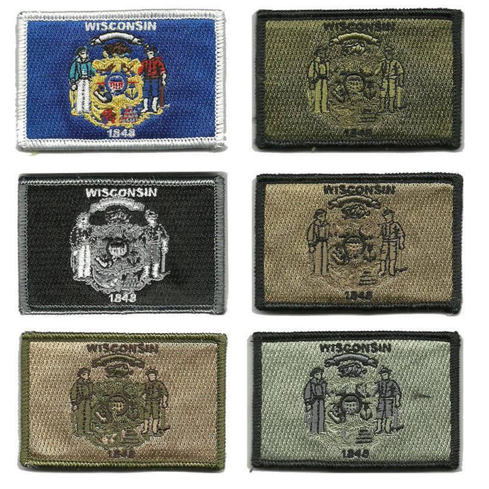 BuckUp Tactical Morale Patch Hook Wisconsin Madison State Patches 3x2