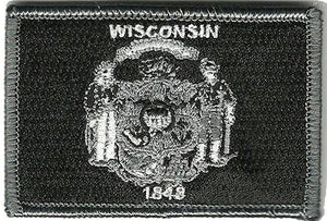 BuckUp Tactical Morale Patch Hook Wisconsin Madison State Patches 3x2".