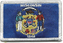 BuckUp Tactical Morale Patch Hook Wisconsin Madison State Patches 3x2".
