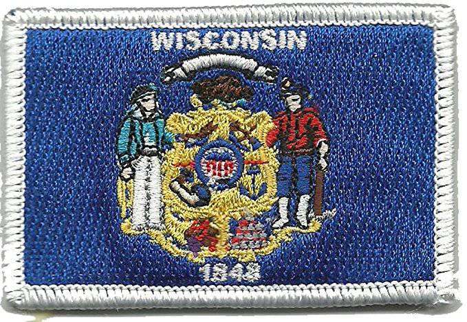 BuckUp Tactical Morale Patch Hook Wisconsin Madison State Patches 3x2