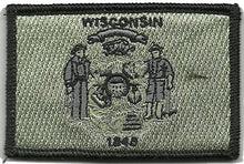 BuckUp Tactical Morale Patch Hook Wisconsin Madison State Patches 3x2".