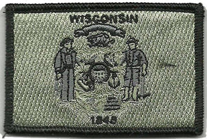 BuckUp Tactical Morale Patch Hook Wisconsin Madison State Patches 3x2".