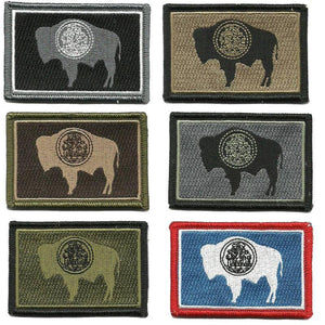 BuckUp Tactical Morale Patch Hook Wyoming Cheyenne State Patches 3x2" - BuckUp Tactical