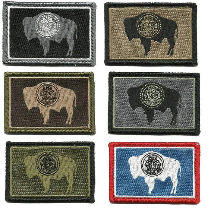 BuckUp Tactical Morale Patch Hook Wyoming Cheyenne State Patches 3x2
