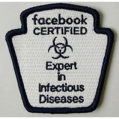 Facebook FB Experts in Infectious Disease Morale Funny Patches 3x2