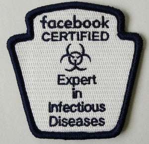 Facebook FB Experts in Infectious disease Morale Funny Patches 3x2" - BuckUp Tactical