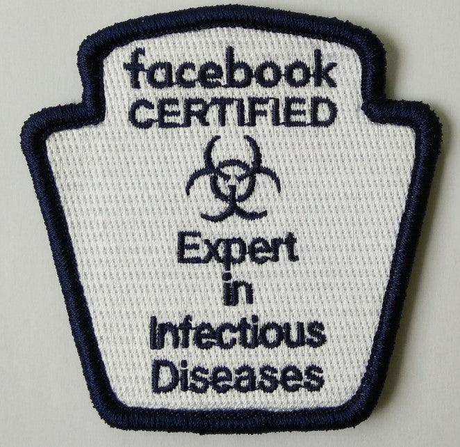Facebook FB Experts in Infectious disease Morale Funny Patches 3x2