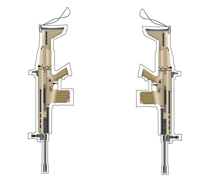 FN SCAR DESERT TAN TACTICAL AIR FRESHENER - BuckUp Tactical