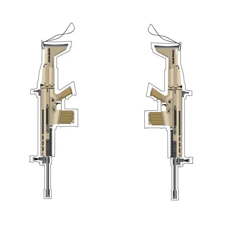 FN SCAR DESERT TAN TACTICAL AIR FRESHENER.