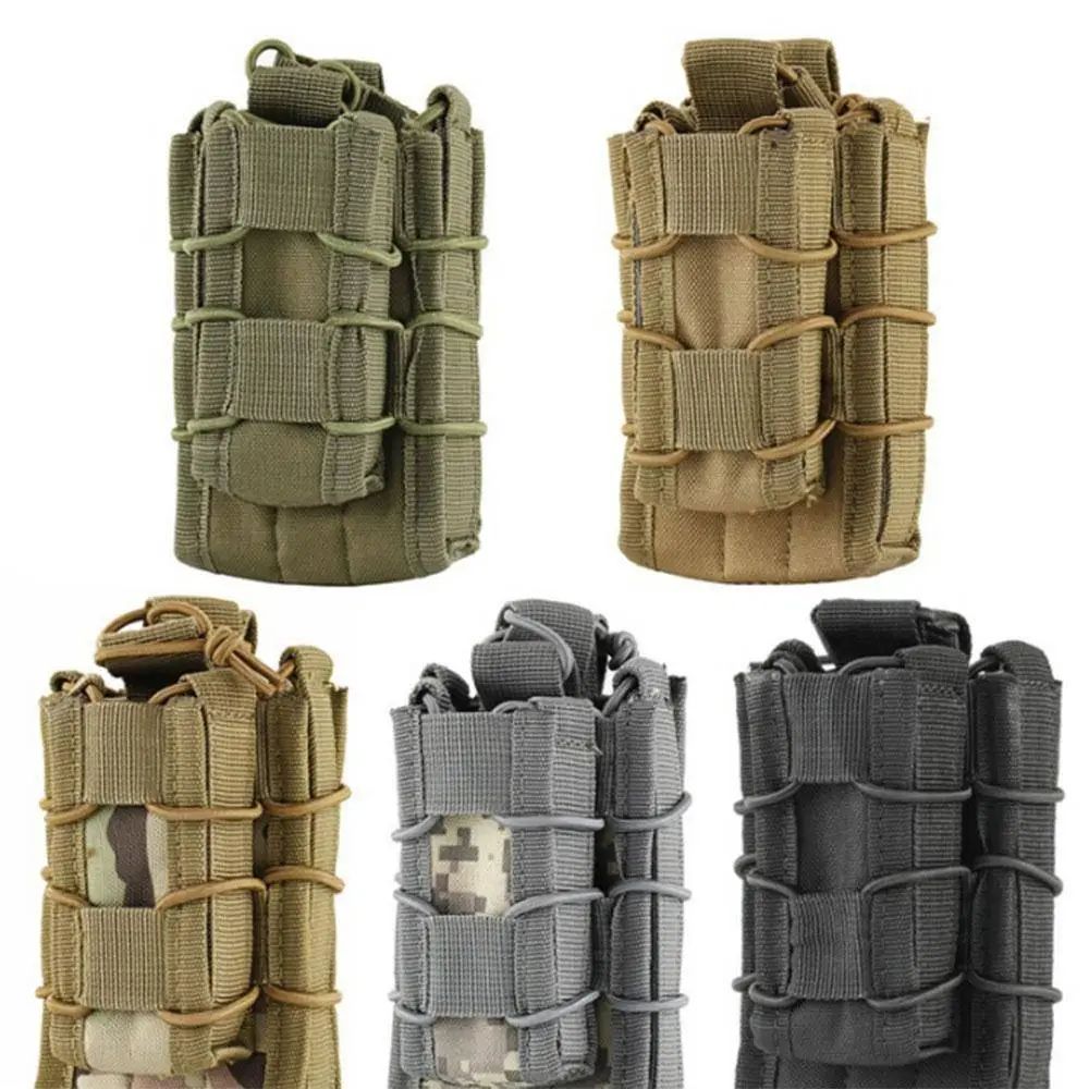 Free Knight Double Decker Mag Pouch Pistol Rifle Molle Magazine Pouch Multicam Nylon Tactical Package.