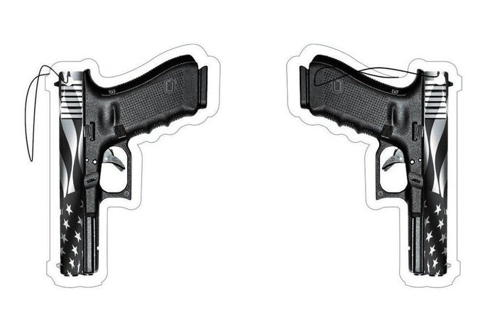 G17 BLACK & GREY AMERICAN FLAG PISTOL AIR FRESHENER - BuckUp Tactical