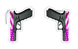 G17 PINK AMERICAN FLAG PISTOL AIR FRESHENER - BuckUp Tactical
