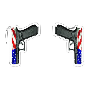 G17 RED WHITE AND BLUE AMERICAN FLAG PISTOL AIR FRESHENER.