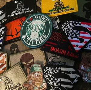 GRAB PACK 10 PATCHES RANDOM HOOK BACKING - BuckUp Tactical