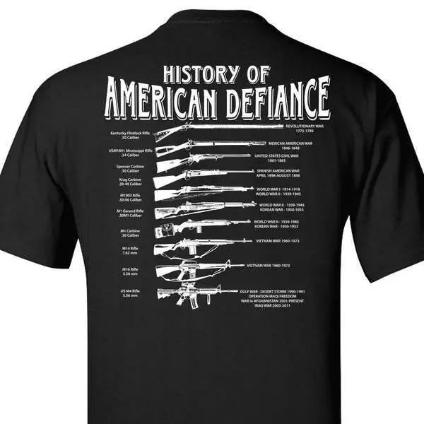 HISTORICAL RIFLE BLACK T-SHIRT S M L XL 2XL 3XL 4XL 5XL.