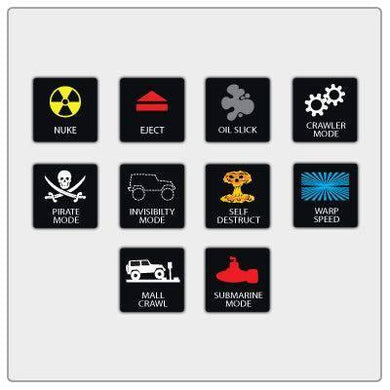 JK Funny Switch Bezel Decals 1 qty of all in Picture - BuckUp Tactical