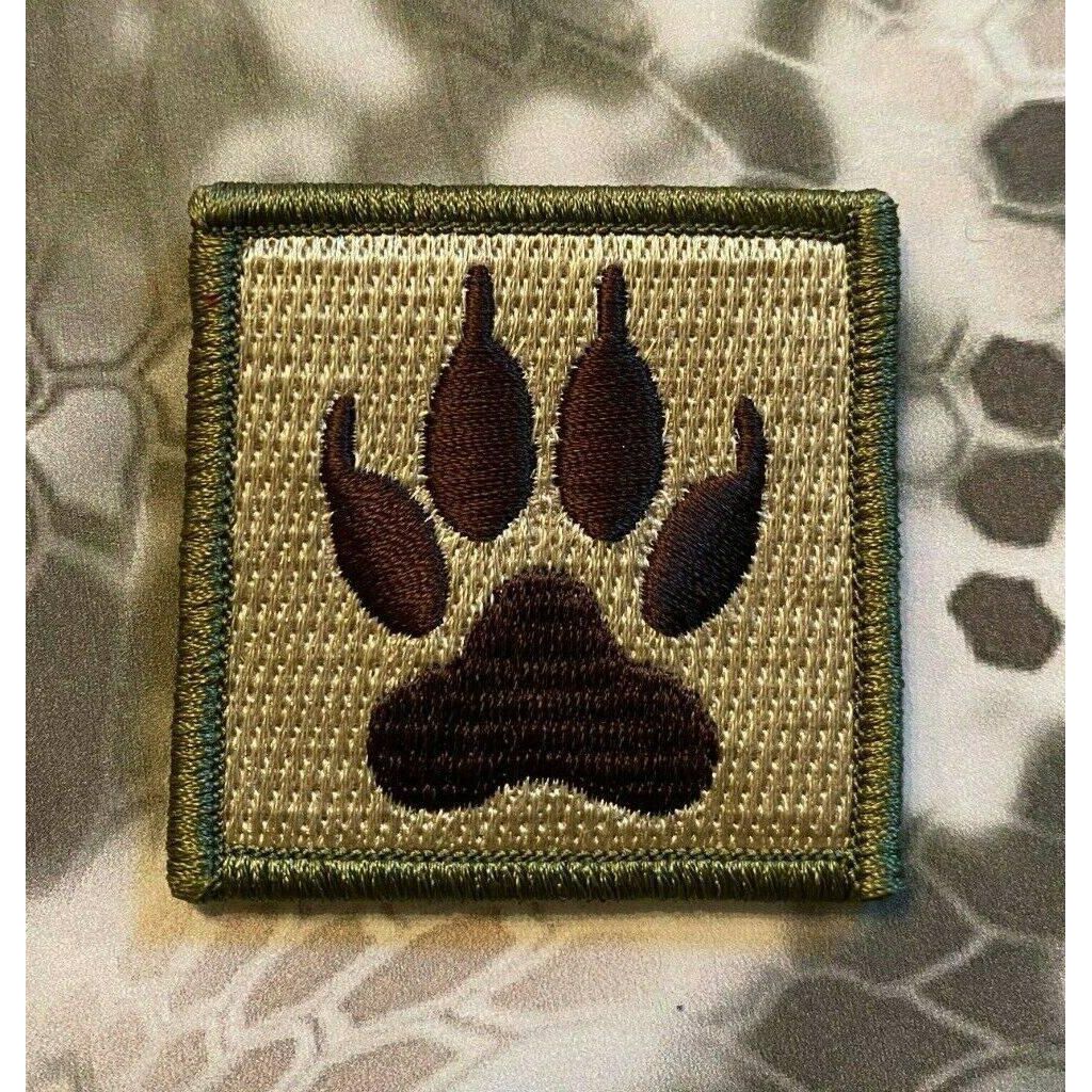 K9 K-9 PAW WOLF TRACKER Velcro Morale Tactical Patches 2