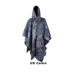 Outdoor camping jungle Hunting 3 in 1 Tactics Camouflage Bionic Military Raincoat Poncho Backpack Rain Cover Tent Mat Awning - BuckUp Tactical