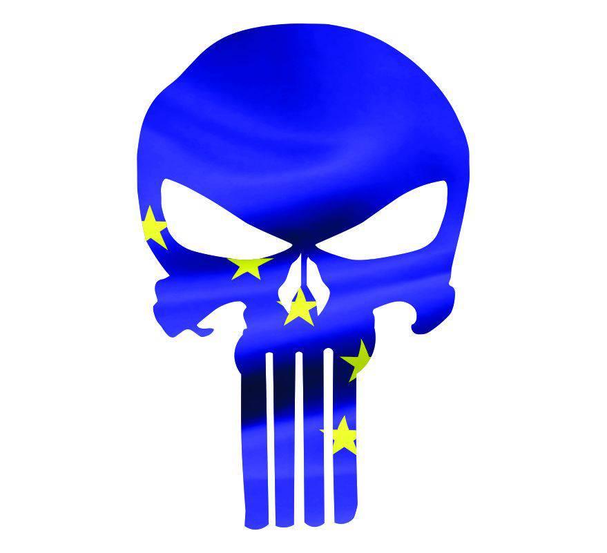 Punisher Skull Alaska Flag Window Decal Sticker Graphic - Multiple Sizes - BuckUp Tactical