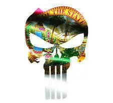 Punisher Skull Florida Flag Window Decal Sticker Graphic - Multiple Sizes.